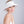 White and Natural Wide Brim Woven Straw Visor with Elasticated Band