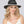 Black and White Pinstripe Straw Fedora Hat