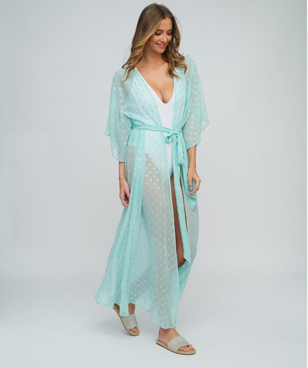 Turquoise Beach Kimono Cover-up