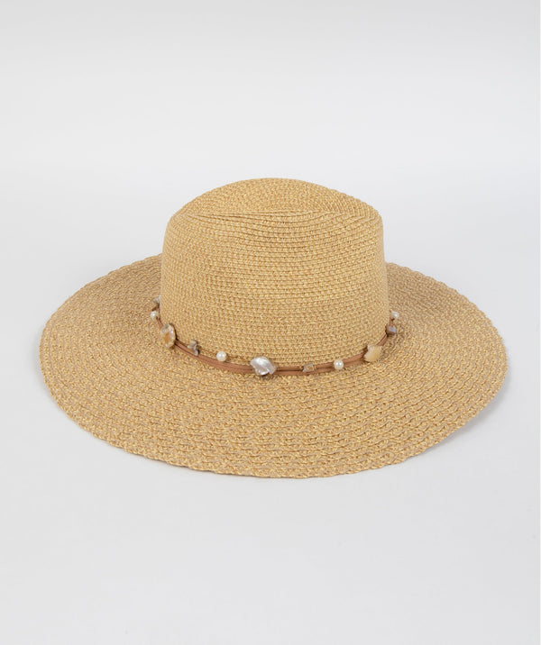 Natural Coloured Kansas Hat with Wide Brim and UP40 Sun Protection