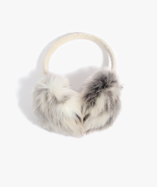 Snow Wolf Faux Fur Earmuffs