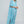 Turquoise Maxi Kaftan with Lace-Up Tie and Wide Sleeve Openings