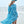 Turquoise Maxi Kaftan with Lace-Up Tie and Wide Sleeve Openings