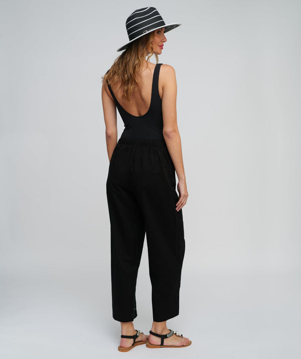 Black Cotton Cool Summer Pants