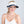 Navy and White Two-Tone Straw Sun Visor