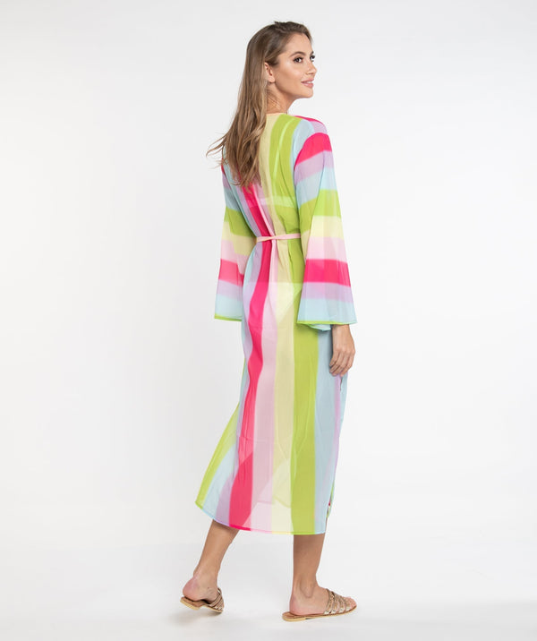 Multicoloured Maxi Dress with Vibrant Pattern