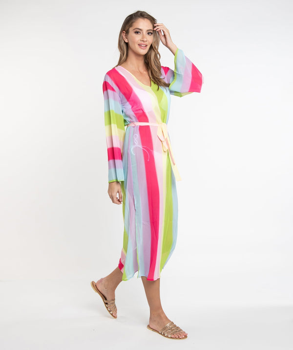 Multicoloured Maxi Dress with Vibrant Pattern