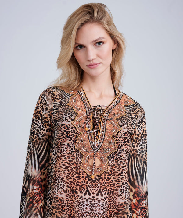 Leopard Print Tunic Cover-up