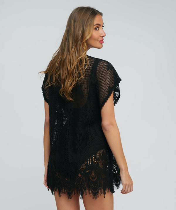 Black Lace Beach Coverup