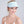 Turquoise Straw Visor with Shell Bead Embellishment