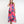 Fuchsia Maxi Dress with Tropical Abstract Print and Ruffle Detail