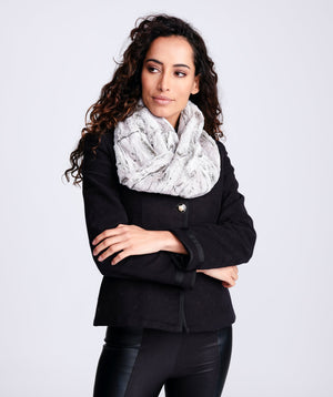 Faux Fur Snood - Silver Grey