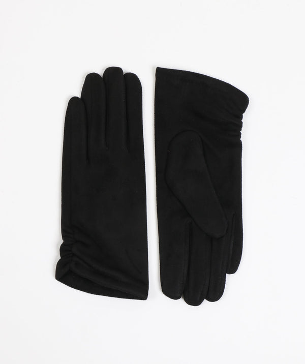 Women`s Suede Gloves - Black