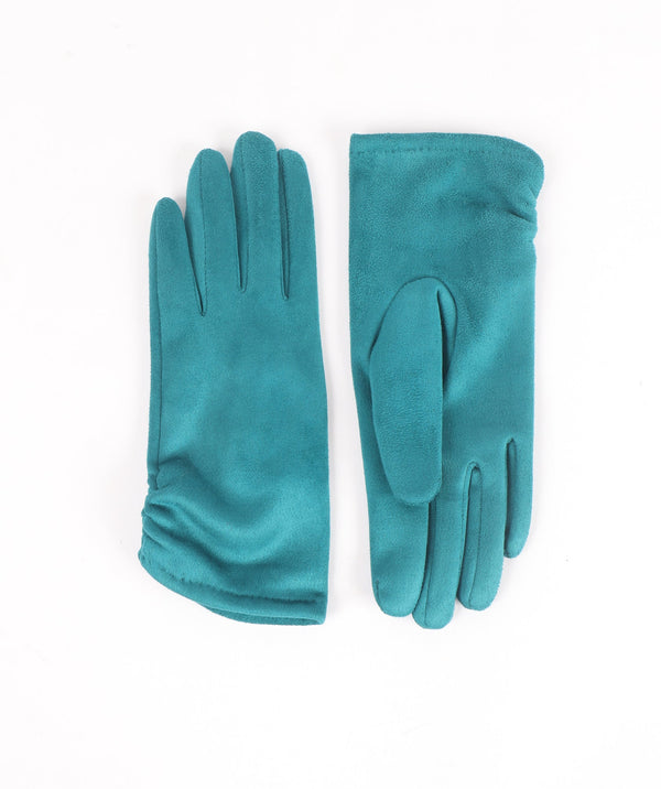 Women`s Suede Gloves - Teal