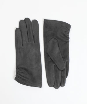 Women`s Suede Gloves - Charcoal