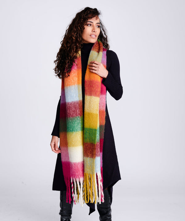 Bold Striped Blanket Scarf - Multicoloured